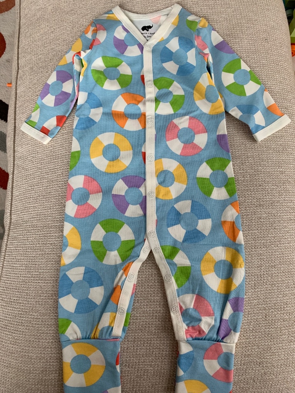 Monica + Andy One-Piece Snap Front Bodysuit 0-3M
